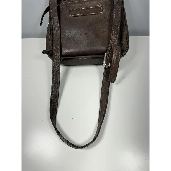 Vintage Fossil 1954 Crossbody Genuine Leather Bag Organizer Dark Brown 75082 - Picture 3 of 16